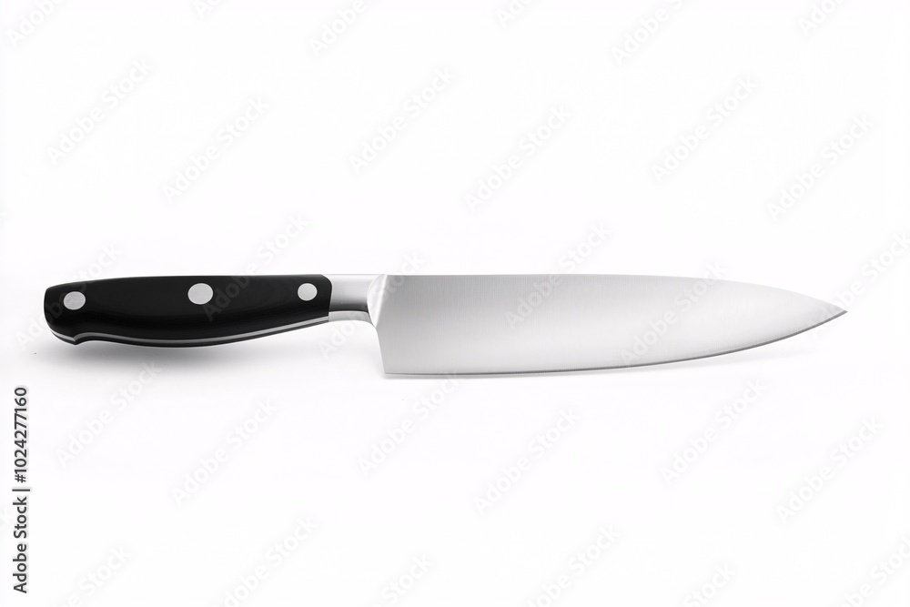 A polished culinary knife shines against a pristine backdrop, highlighting its razor-sharp edge and comfortable grip, ideal for precise cooking artistry. A polished culinary knife shines against a pristine backdrop, highlighting its razor-sharp edge and comfortable grip, ideal for precise cooking artistry.