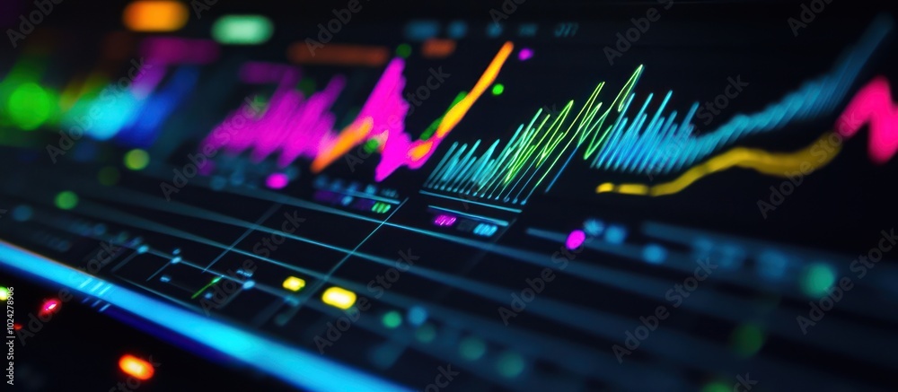 Abstract Neon Stock Market Graph Abstract Neon Stock Market Graph