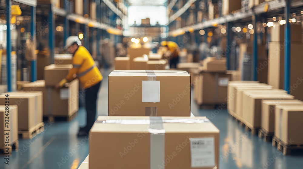 Workers Sealing Products in Packaging Department Workers Sealing Products in Packaging Department