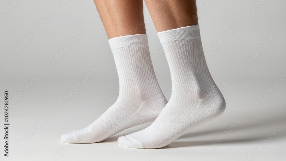 High-quality socks mockup displaying a folded pair with a basic, clean design. Perfect for apparel presentations or e-commerce product displays, ready for customization High-quality socks mockup displaying a folded pair with a basic, clean design. Perfect for apparel presentations or e-commerce product displays, ready for customization