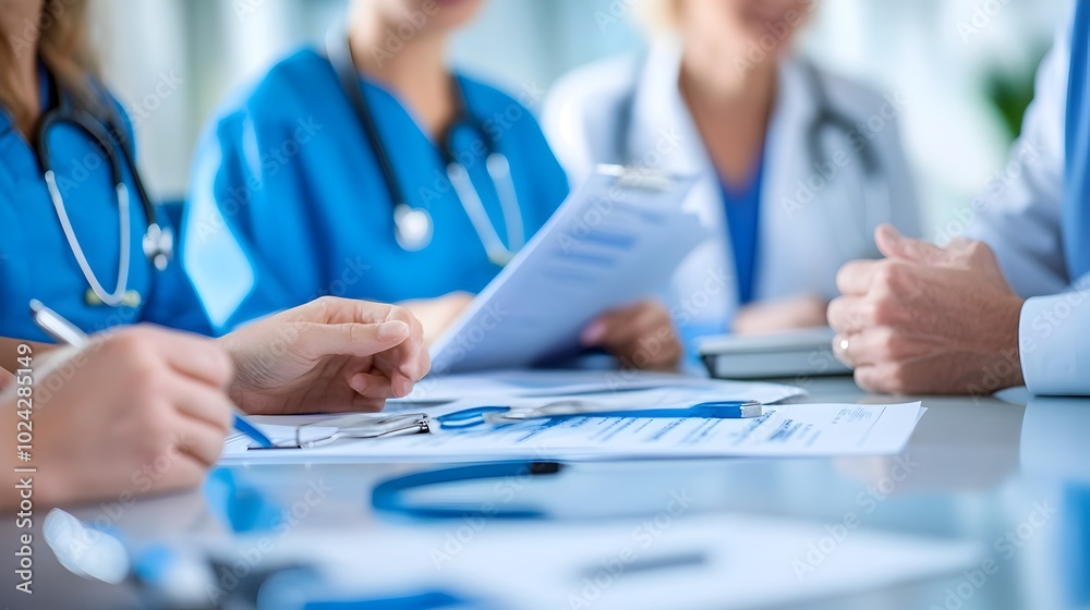Healthcare Professionals Discussing Medical Costs with Patient Healthcare Professionals Discussing Medical Costs with Patient