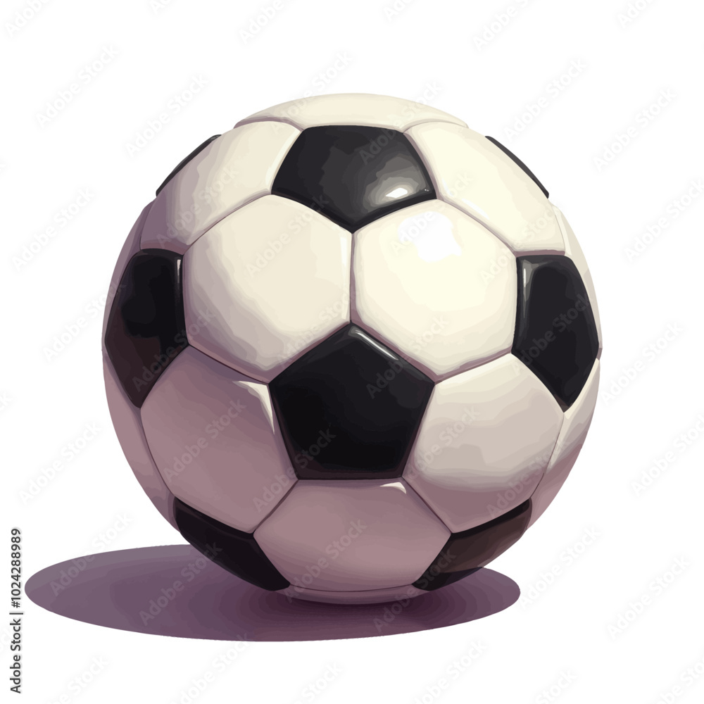 Fototapeta premium Black and White Soccer Ball