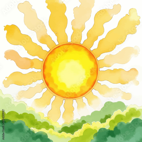 Bright Sunrise with Golden Rays