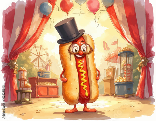 Joyful Hot Dog Carnival Fun