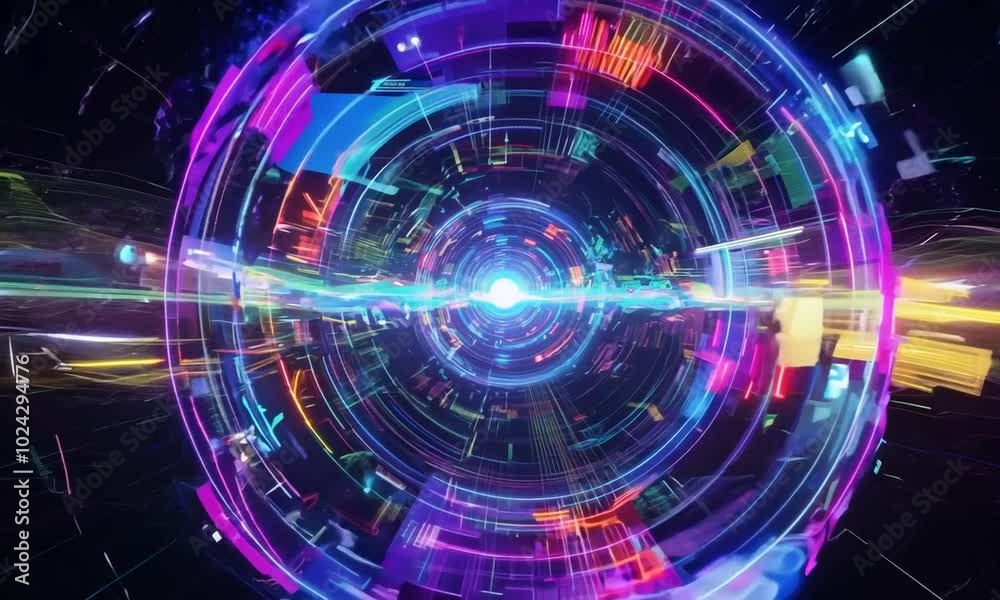 Glowing Quantum Rift Opening into a Dynamic VR Universe Glowing Quantum Rift Opening into a Dynamic VR Universe