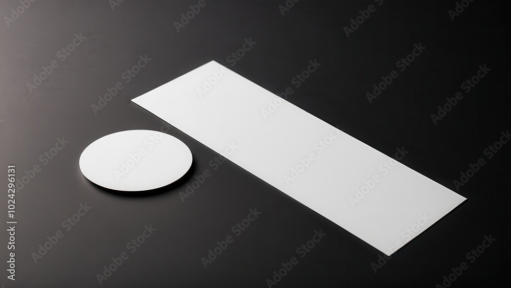 Realistic bookmark mockup featuring a simple, rectangular design. Perfect for showcasing book-related designs or promotional materials in a clean, minimal setting