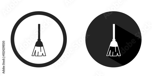 Broom logo. Broom icon vector design black color. Stock vector.