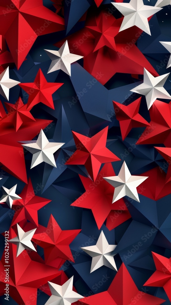 Obraz premium 3D design featuring stars and stripes for Patriot Day.