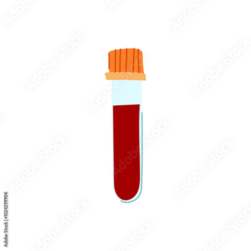 centrifuge blood test vial cartoon. needle venipuncture, specimen results, pathology biomarkers centrifuge blood test vial sign. isolated symbol vector illustration