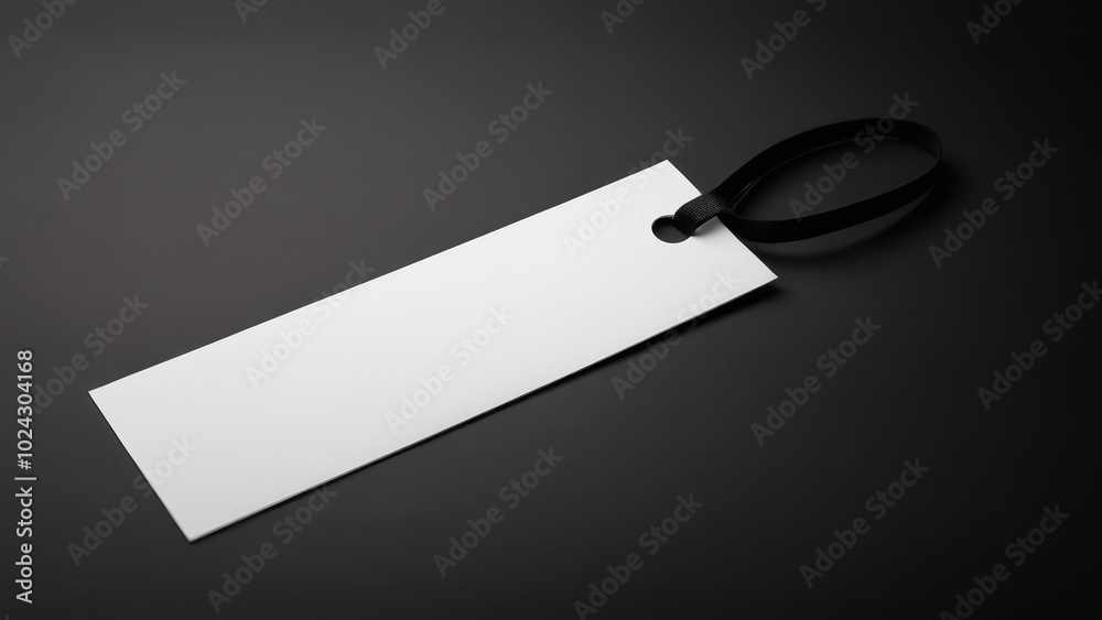 High-quality bookmark mockup displaying a clean, vertical layout. Ideal for design presentations, product promotions, or branding purposes with no logos or text