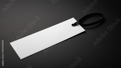 Obraz na płótnie High-quality bookmark mockup displaying a clean, vertical layout. Ideal for design presentations, product promotions, or branding purposes with no logos or text w salonie