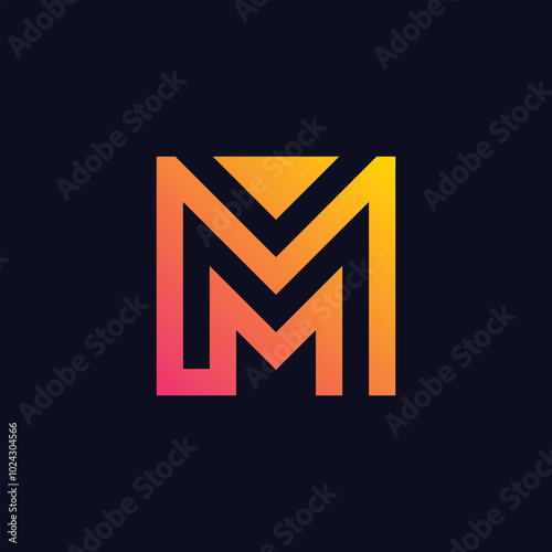 modern letter m logo design template