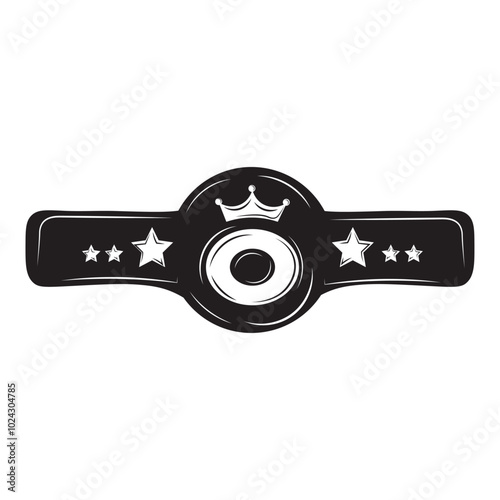 Boxing Equipment Illustration - Award Belt