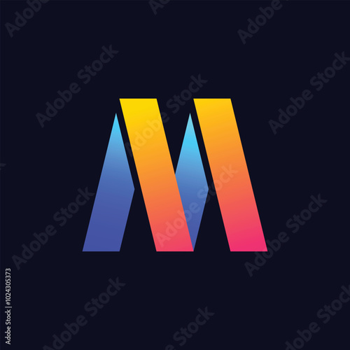 modern letter m logo design template