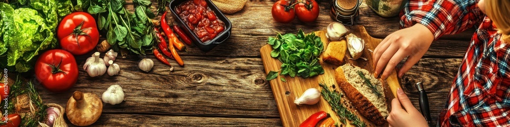 Healthy Meal Preparation in a Modern Kitchen Healthy Meal Preparation in a Modern Kitchen