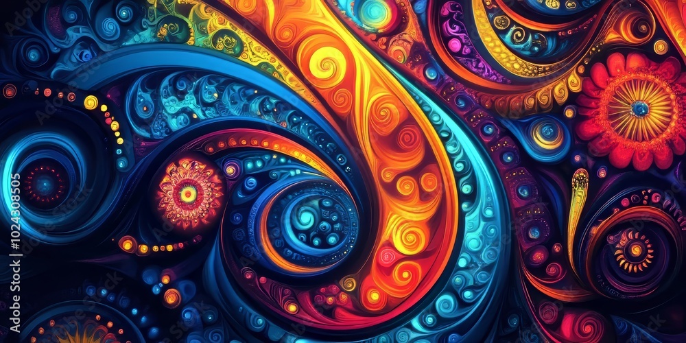 Colorful abstract design with swirling patterns and bold hues, ideal for modern art, backgrounds, and creative projects. Colorful abstract design with swirling patterns and bold hues, ideal for modern art, backgrounds, and creative projects.