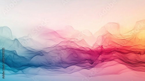 Ethereal Abstract Waves in Soft Color Palette