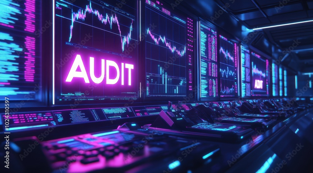 digital audit board with financial indicators digital audit board with financial indicators