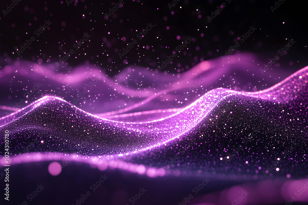 Purple Abstract Background with Glitter and Bokeh Purple Abstract Background with Glitter and Bokeh