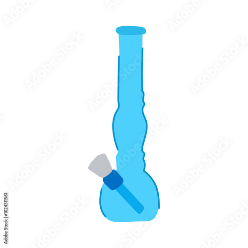 bowl bong cannabis cartoon. flower bud, strain thc, cbd hemp bowl bong cannabis sign. isolated symbol vector illustration