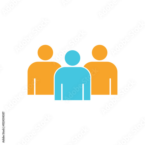 People family together icon vector logo design concept idea