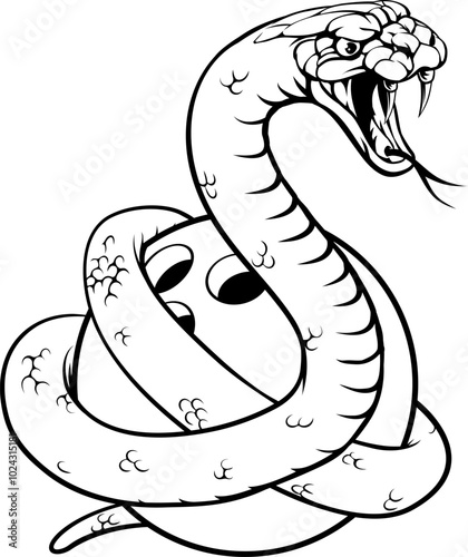 A snake ten pin bowling ball animal sports team mascot