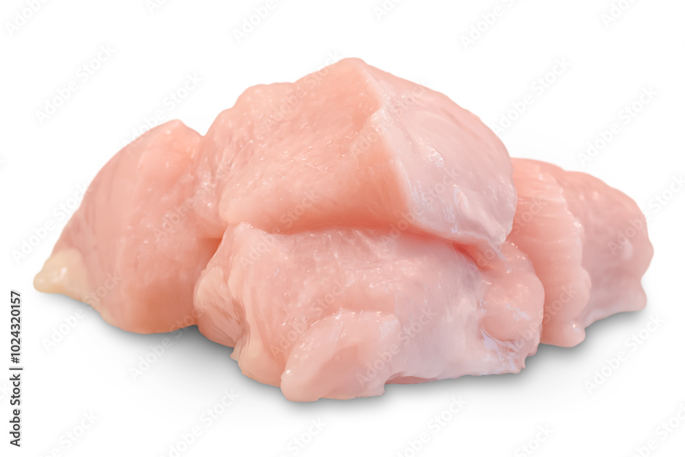 Pieces of fresh chicken meat. Isolated on transparent background. Pieces of fresh chicken meat. Isolated on transparent background.