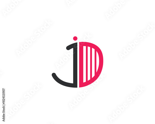 creative letter JD logo design