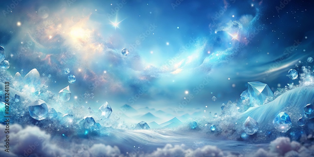 A whimsical landscape of icy peaks and shimmering crystals, bathed in ethereal light, creates a dreamlike vision of a frozen paradise. A whimsical landscape of icy peaks and shimmering crystals, bathed in ethereal light, creates a dreamlike vision of a frozen paradise.