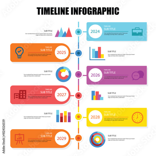 Infographics are graphical visual representations of information, data or science. These charts show complex information concisely and clearly, timeline, history, company, core values, management