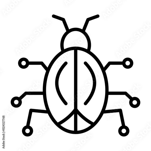 Bug Vector Icon Style