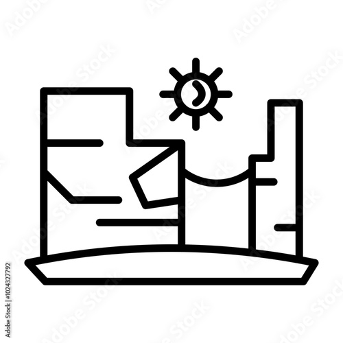Canyon Vector Icon Style