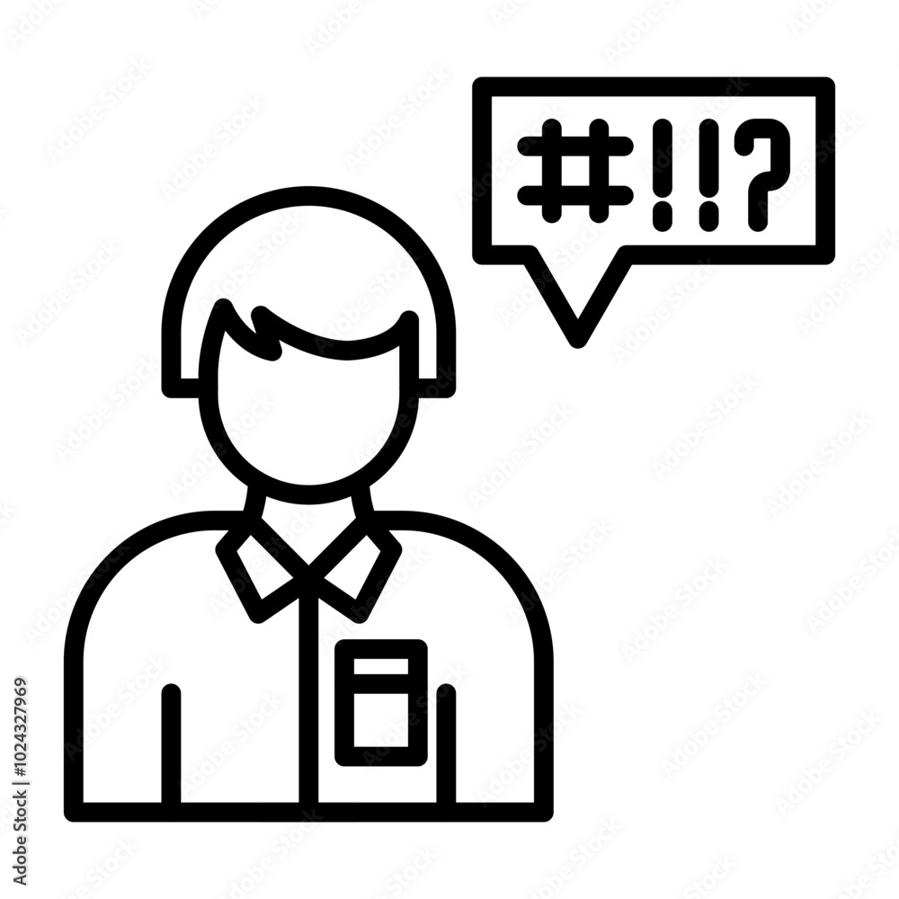 Obscene Language Vector Icon Style Obscene Language Vector Icon Style