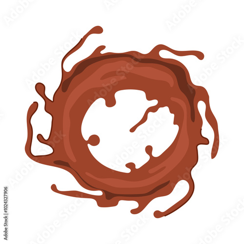 indulgence chocolate splash cartoon. treat gourmet, rich creamy, decadent confection indulgence chocolate splash sign. isolated symbol vector illustration