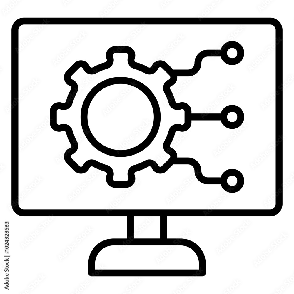 Programmable Automation Vector Icon Style Programmable Automation Vector Icon Style