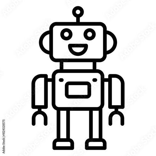 Robot Vector Icon Style