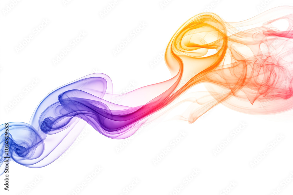 Abstract colorful smoke isolated on white Abstract colorful smoke isolated on white