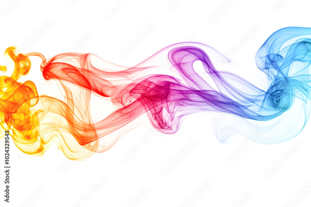 Abstract colorful smoke isolated on white Abstract colorful smoke isolated on white