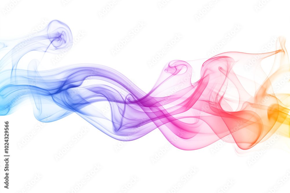 Abstract colorful smoke isolated on white Abstract colorful smoke isolated on white