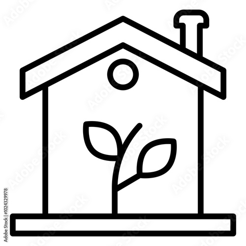 Greenhouse Vector Icon Style