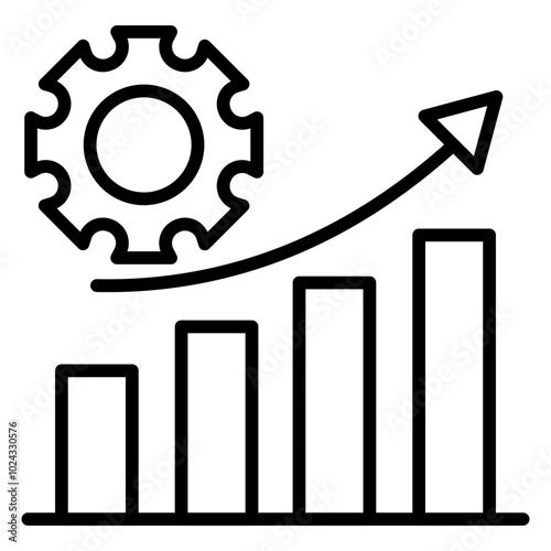 Statistics Report Vector Icon Style