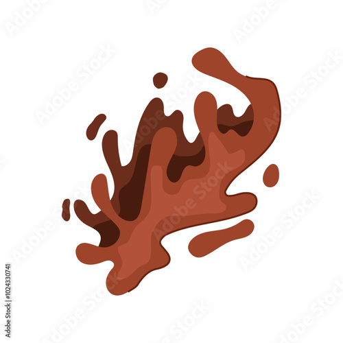 treat chocolate splash cartoon. gourmet rich, creamy decadent, confection melt treat chocolate splash sign. isolated symbol vector illustration