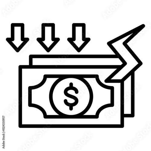 Bankruptcy Vector Icon Style