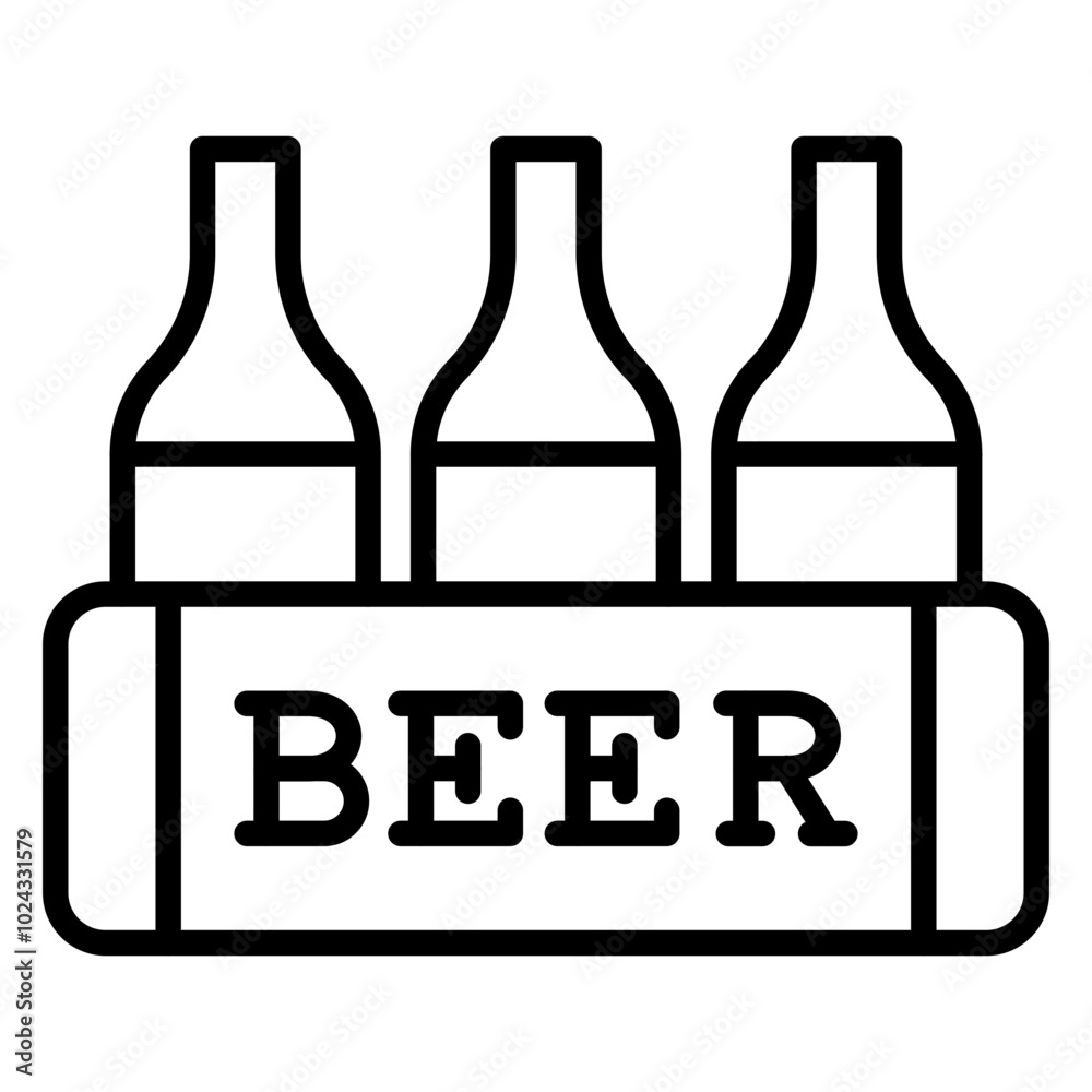 Pack of Beers Vector Icon Style Pack of Beers Vector Icon Style