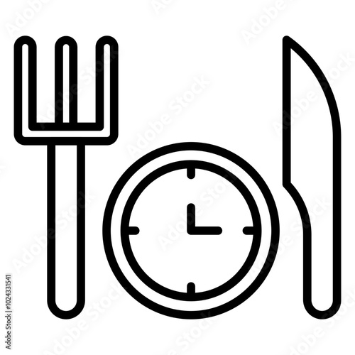 Lunch Vector Icon Style