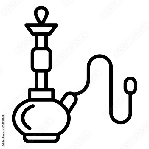 Hookah Vector Icon Style