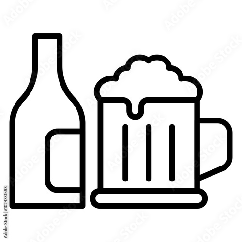 Craft Beer Vector Icon Style