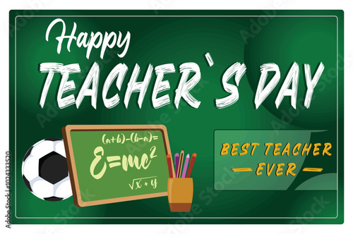 Teachers are an inspiration for every child. Teachers provide a lot of knowledge to their students. Teacher's day concept. Flat vector illustration.