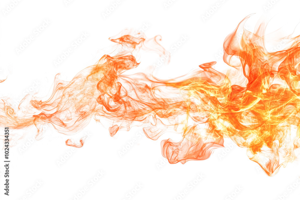 Fire and flames isolated on white background Fire and flames isolated on white background