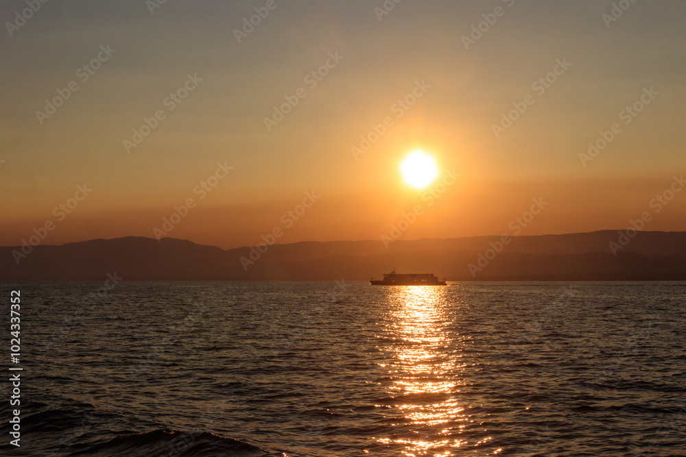 Beautiful sunset at Lake Geneva in Switzerland Beautiful sunset at Lake Geneva in Switzerland